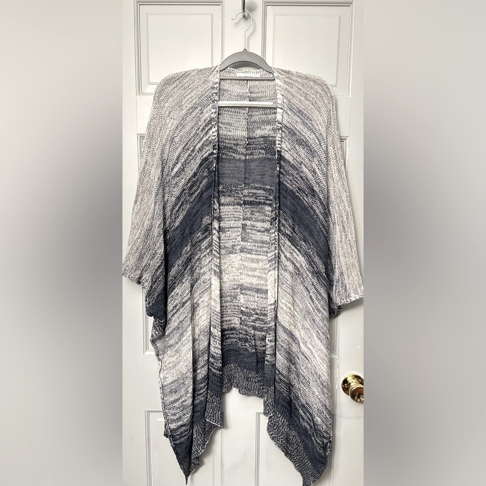 Abercrombie Lightweight Poncho Wrap Duster Vintage Beach Coastal Baja Sz M/L